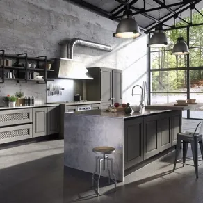 Isola cucina stile industriale