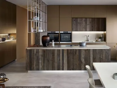 Cucina con isola Lounge - programma Essence - di Veneta Cucine