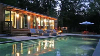 casa moderna con piscina