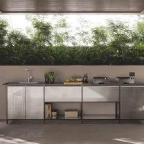 Formalia Outdoor Scavolini ha diverse finiture e rivestimenti