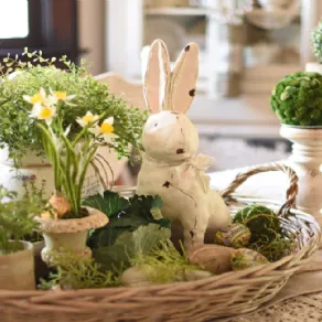 Idea di decoro per un cestino pasquale fai da te