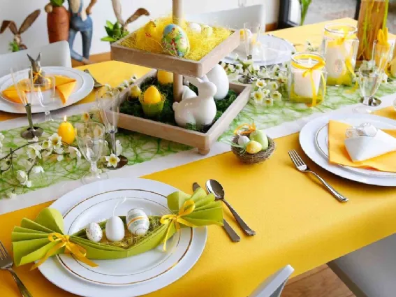 Lanterne Pasquali 12 Pezzi - Decorazione Tavolo Con Coniglietti, Fiori, PVC - Foto 8