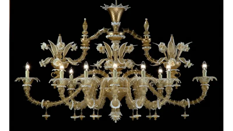 Lampadario in vetro di murano