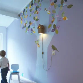 lampadario casetta uccellino