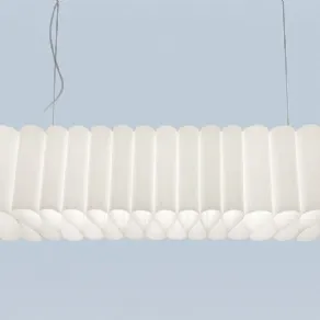 Onde di carta o tessuto per la la lampada a sospensione Pli di Foscarini
