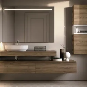 Mobile con lavabo da appoggio della collezione Form di Ideagroup
