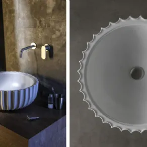 Lavabo da appoggio di design collezione Settecento di Flaminia