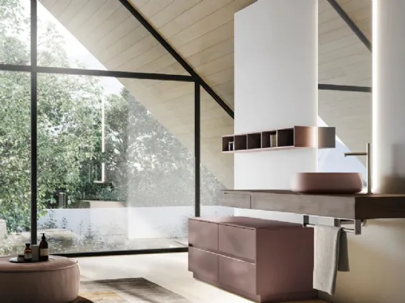  Mobile con lavabo sospeso della collezione Nyù di Ideagroup