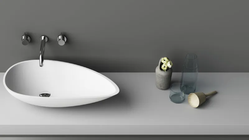 lavabo da appoggio in corian wing planit