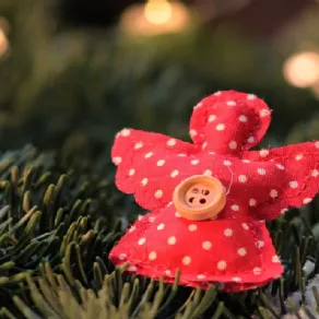 Decorazioni di Natale con stoffa