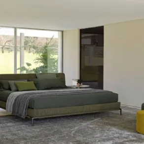 Letto matrimoniale Icon, design Carlo Colombo per Flou