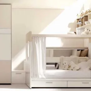 letto a castello bianco Doimo