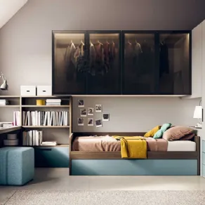 Cameretta con ponte ad angolo con colonna modello Start p27 di Clever