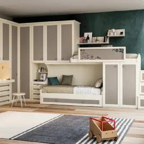 Cameretta con letto a soppalco modello CM 254 di Giessegi