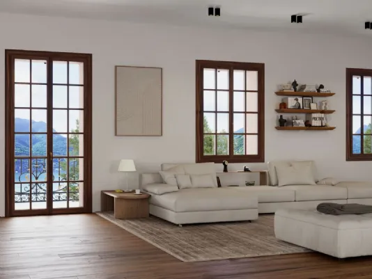 particolare finestra in legno