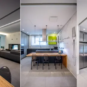 Cucina su living, progetto ArchiDesignLAB