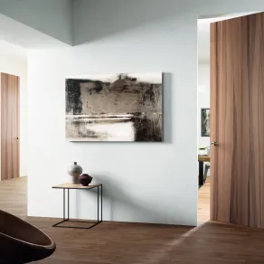 Porta moderna in legno filomuro