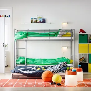 Letto a castello in ferro laccato di Ikea