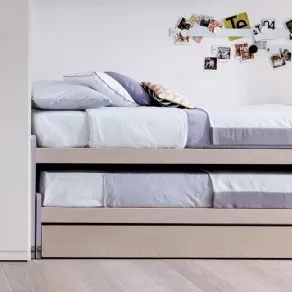 Letto a castello scorrevole basso a 3