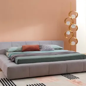 Letto Pixel Box Large di Saba Italia, color grigio tortora