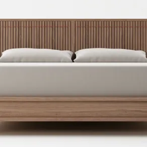 Letto moderno in rovere o teak, Koppar di Karpenter