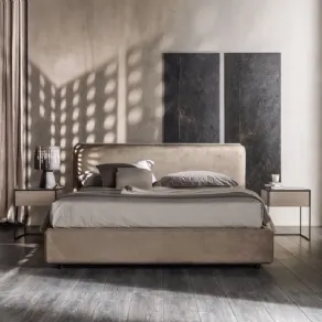 Letto matrimoniale moderno in ecopelle