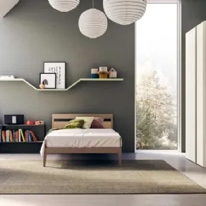 Composizione con letto a una piazza e mezza Start T03 di Clever