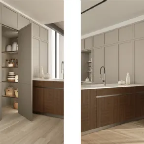 Cucina Convivio con colonne Walk-In contenitive a parete