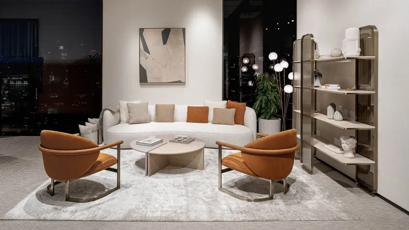 Libreria Giselle di Capital, in metallo e vetro cannettato