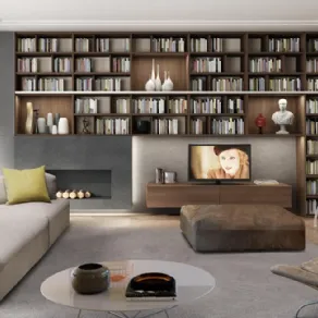 Libreria design minimale Z592 di Zalf 