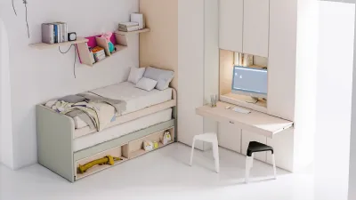 Cartesio di Dielle è il nuovo sistema letto attrezzato, versatile, trasformabile e mutifunzione