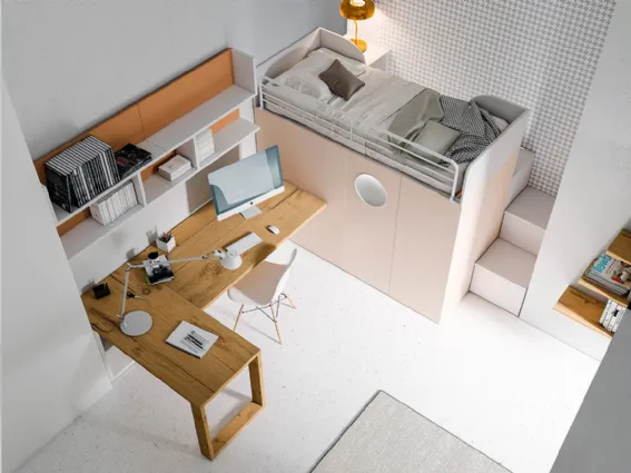 La cabina armadio con letto a soppalco Container fa parte delle novità 2021 di Dielle