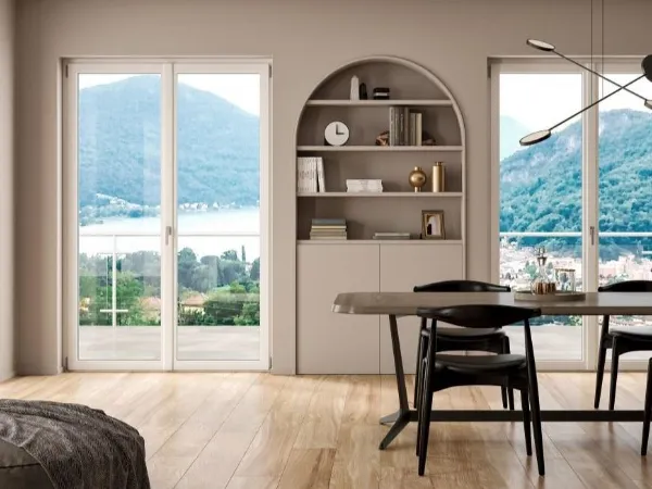 La luminosità inonda casa grazie a RAVIA EVO by WnD anche in versione porta finestra