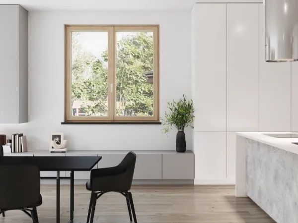Finestra Ravia Evo con finitura Real Wood