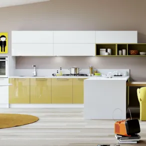 zona giorno con cucina e soggiorno