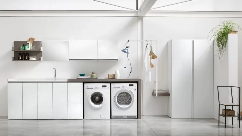 Mobili lavanderia collezione I-Wash di Arcom