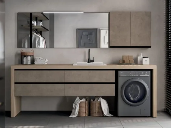 Mobili lavanderia della collezione Spazio Time di Ideagroup