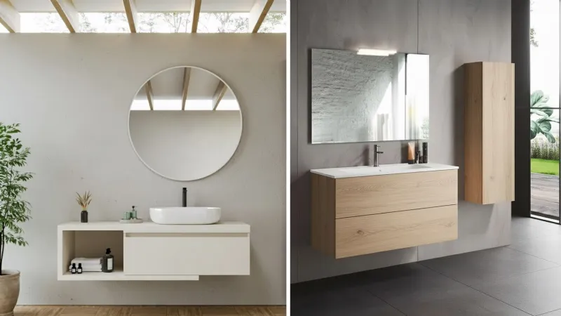 Dimensioni mobili bagno sospesi