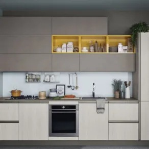 Start Time cucina, rovere sbiancato, Veneta cucine