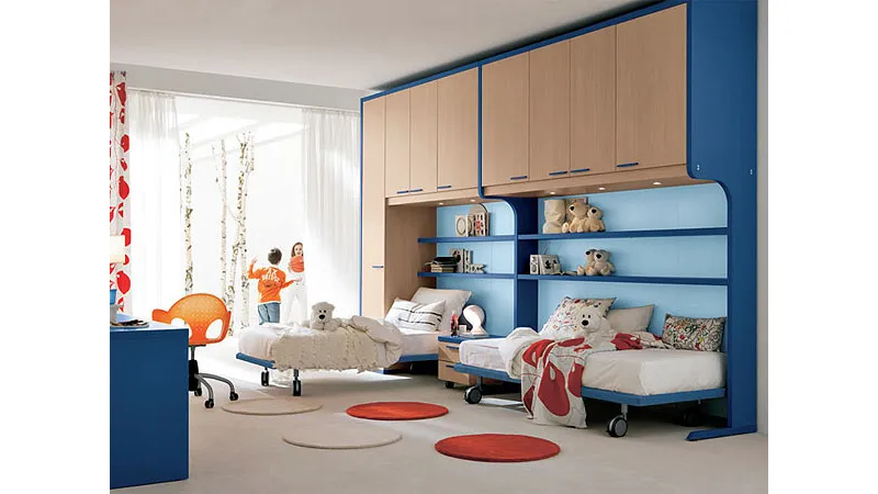 Cameretta bambini azzurra