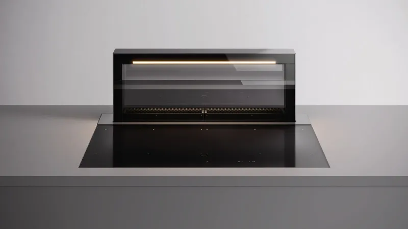 Level One di Falmec, piano induzione con aspirazione integrata