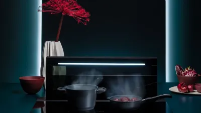 Level One, sistema di cottura con aspirazione integrata di Falmec