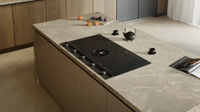 Piano aspirante a induzione P904IHK2M30NT della Serie Professional Bertazzoni