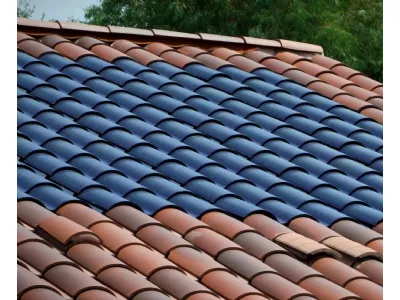 Pannelli fotovoltaici a forma di tegola