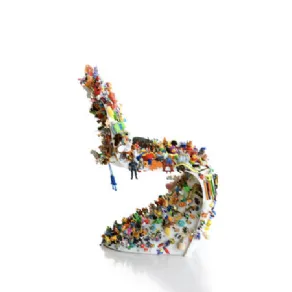 sedia basculante in plastica panton chiar 