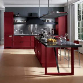 Cucina rossa Focus Scavolini