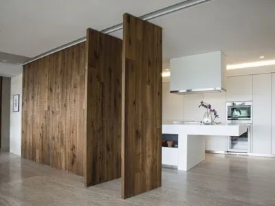 pareti divisorie in legno per interni
