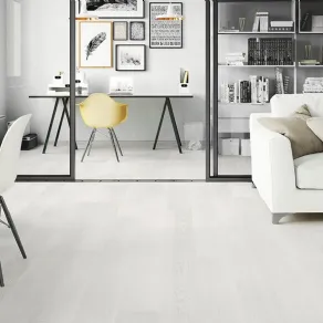 Plancia in frassino verniciato bianco opaco spazzolato (Ash Lemon Sorbet) di Iperceramica - 49,99 euro/mq