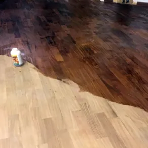 Parquet, trattamento Clementi System, superfici danneggiate dal tempo