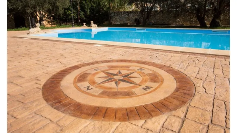 Pavimento stampato con meridiana - Ideal Work